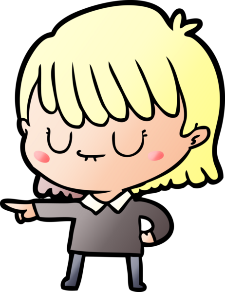 Bir insan tarafından çizilmiş karikatür kadın.