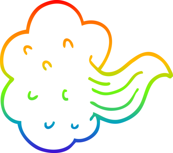 Bir insan tarafından çizilmiş gökkuşağı gradyanı çizimi