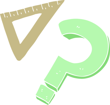 Bir insan tarafından çizilmiş kare çiziminin düz renk çizimi