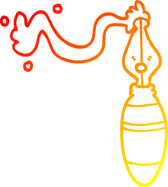 Bir insan tarafından çizilmiş olan çizgi film dolmakalemi.