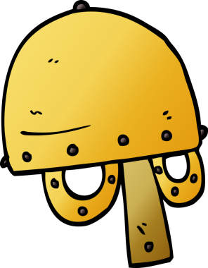 Bir insan tarafından çizilmiş karalama Viking miğferi