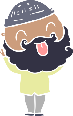 Bir insan tarafından çizilmiş sakallı bir adam.