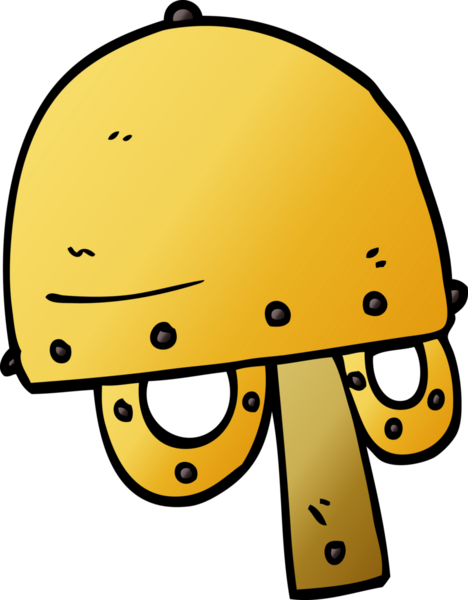 Bir insan tarafından çizilmiş karalama Viking miğferi