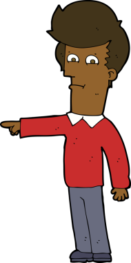 Bir insan tarafından çizilmiş çizgi filmci.