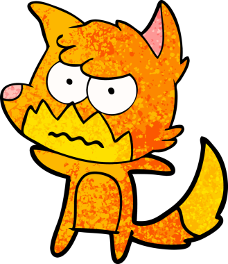 Bir insan tarafından çizilmiş bir tilki.