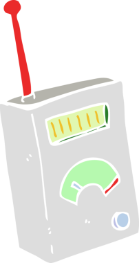 Bir insan tarafından çizilen bilimsel cihazın düz renk çizimi