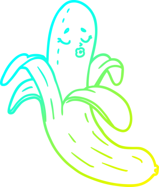 Bir insan tarafından çizilmiş en iyi kalitede organik muz çizgi çizimi.