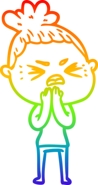 Bir insan tarafından çizilmiş kızgın bir karikatür çizimi.