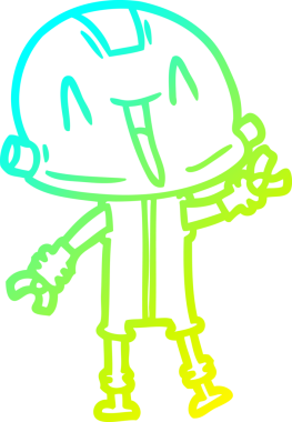 Bir insan tarafından çizilmiş soğuk gradyan robot çizimi