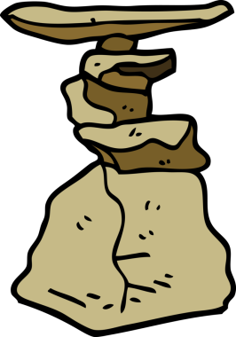 Bir insan tarafından çizilmiş karikatür yığını.