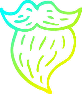 Bir insan tarafından çizilmiş karikatür beyaz sakal çizimi