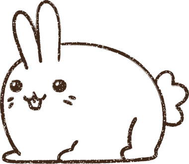 Bir insan tarafından çizilmiş sevimli tavşan kömürü.