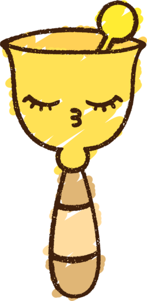 Bir insan tarafından çizilmiş çan tebeşiri