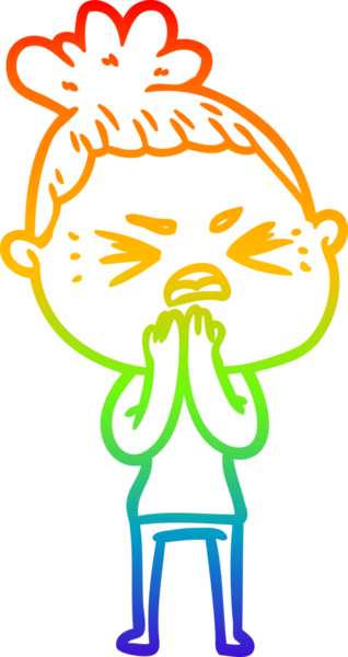 Bir insan tarafından çizilmiş kızgın bir karikatür çizimi.