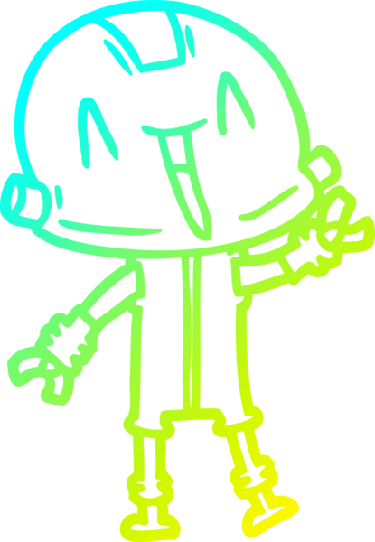 Bir insan tarafından çizilmiş soğuk gradyan robot çizimi