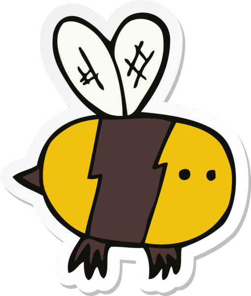 Bir insan tarafından çizilmiş çizgi film etiketi.