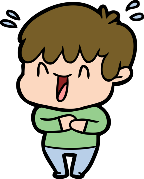 Bir insan tarafından çizilmiş gülen çocuk.