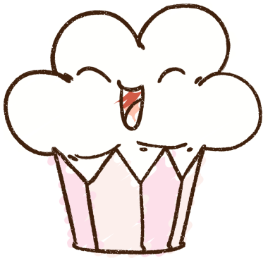 Bir insan tarafından çizilen Cupcake Tebeşiri