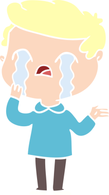 Düz renkli çizgi film karakteri bir insan tarafından çizilmiş.