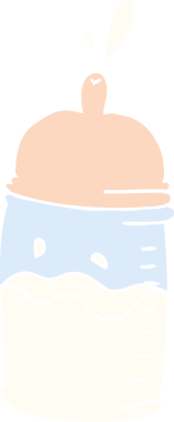 Bir insan tarafından çizilmiş karalama bebek şişesi.