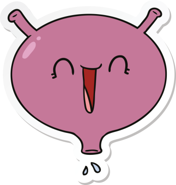 Bir insan tarafından çizilmiş bir karikatür çıkartması.