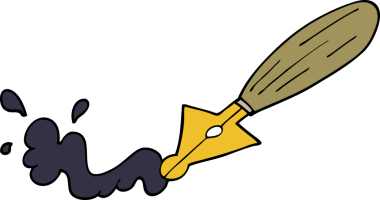 Bir insan tarafından çizilmiş karikatür dolmakalemi.