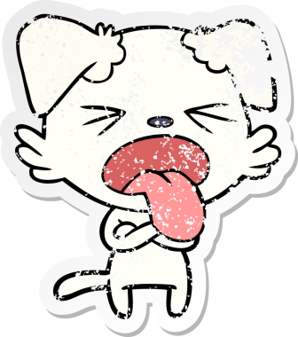 Bir insan tarafından çizilmiş iğrenç bir karikatür çıkartması.