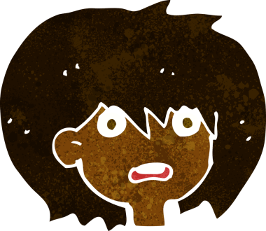 bir insan tarafından çizilmiş şok edici bir çizgi film.