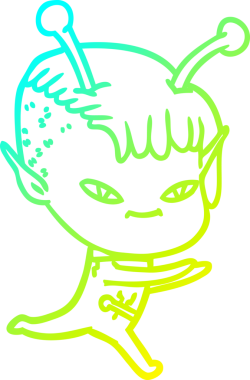 Bir insan tarafından çizilmiş, soğuk bir çizgi roman çizimi.