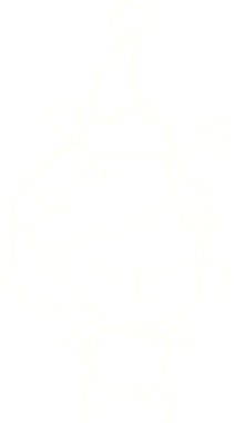 Bir insan tarafından çizilen Noel Elf Tebeşiri