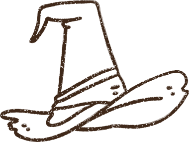 Cadı Şapkası Kömürü Bir insan tarafından çizilmiş