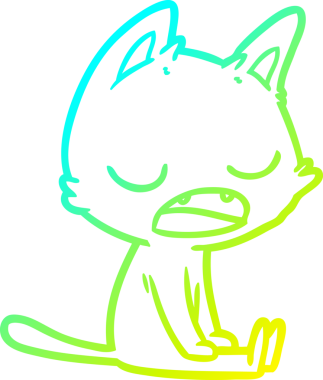 Bir insan tarafından çizilmiş soğuk gradyan çizgi film.