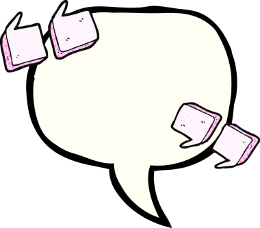 Bir insan tarafından çizilmiş serbest çizilmiş çizgi roman konuşma balonu tırnak işaretleri