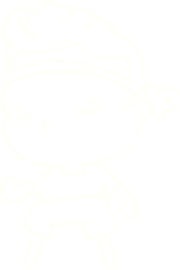 Bir insan tarafından çizilen Kickboxer Tebeşiri