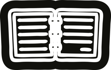 bir insan tarafından çizilmiş bir kitap simgesi