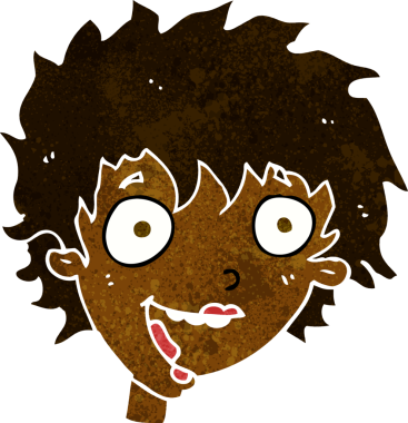 Bir insan tarafından çizilmiş çılgın bir karikatür.