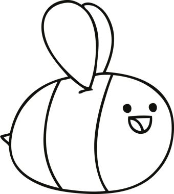 Bir insan tarafından çizilmiş garip çizgi film yaban arısı çizimi