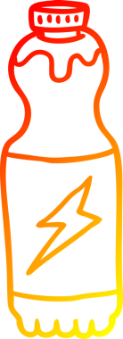 Bir insan tarafından çizilmiş bir soda şişesinin sıcak gradyan çizgisi.