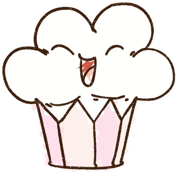 Bir insan tarafından çizilen Cupcake Tebeşiri