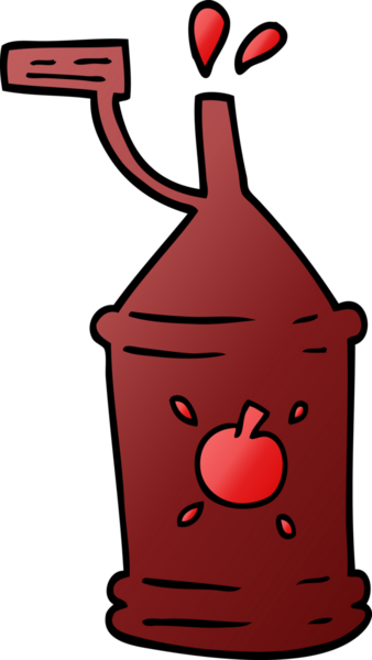 Bir insan tarafından çizilmiş domates sosu karalaması.