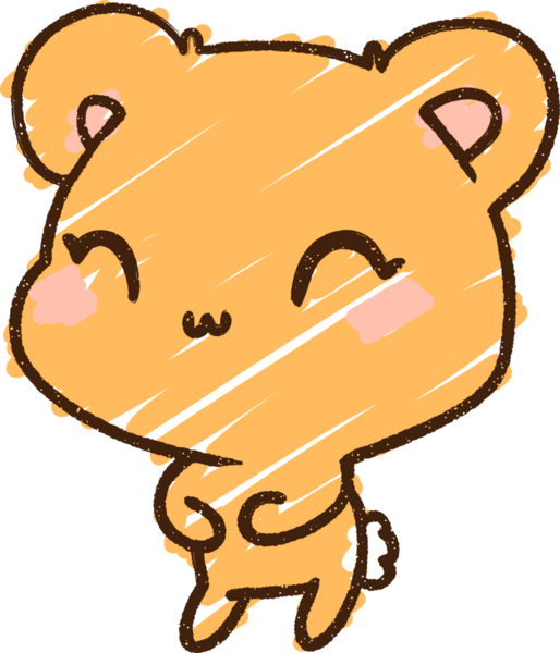 Bir insan tarafından çizilen Ayı Tebeşiri