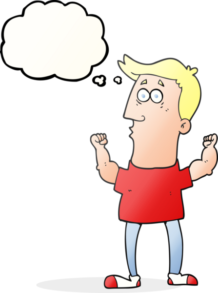 Serbest çizim düşünce balonu karikatürü bir insan tarafından çizilmiş pazılarını esneten adamı şaşırttı