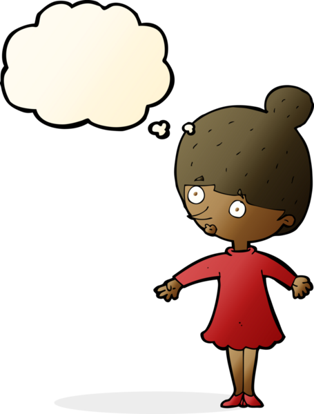 Bir insan tarafından çizilmiş düşünce balonlu bir karikatür.