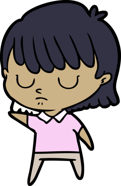 Bir insan tarafından çizilmiş karikatür kadın.