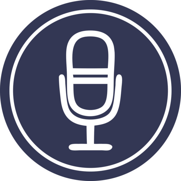 bir insan tarafından çizilmiş dairesel simgeyi kaydeden mikrofon