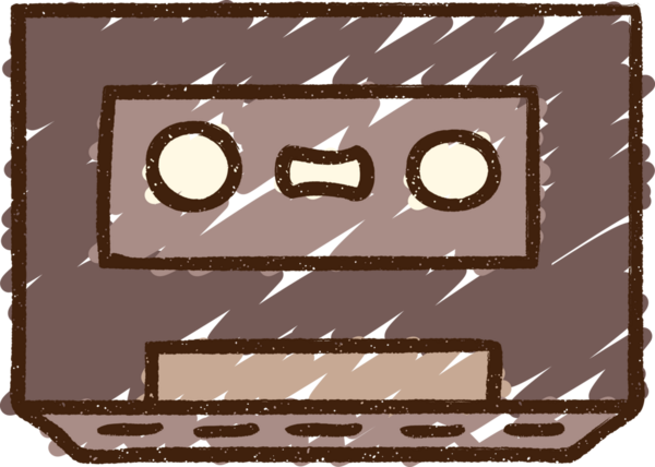 Bir insan tarafından çizilmiş kaset tebeşiri.