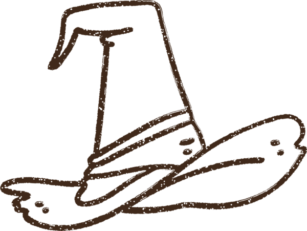 Cadı Şapkası Kömürü Bir insan tarafından çizilmiş