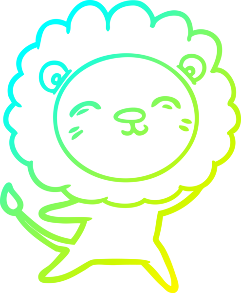 Bir insan tarafından çizilmiş karikatür aslanı çizimi.