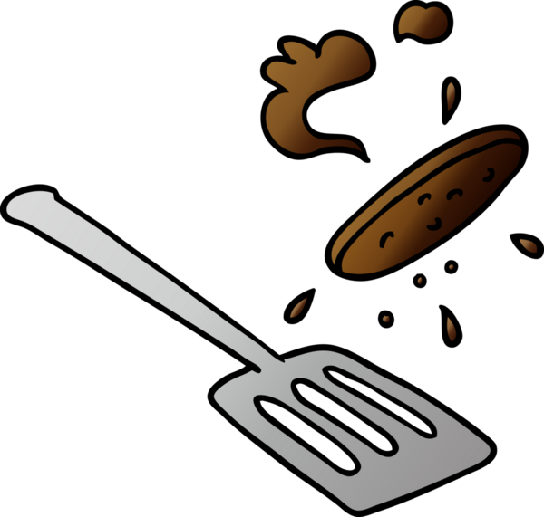 Bir insan tarafından çizilen bir hamburgerin el çizimi karikatürü.