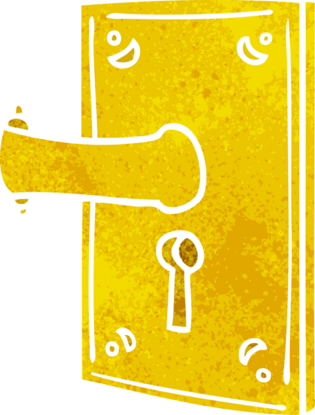 Bir insan tarafından çizilmiş bir kapı kolu karalaması.